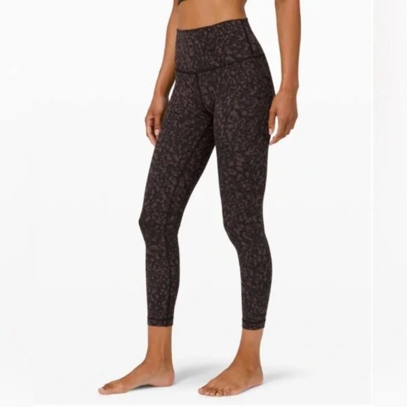 lululemon 25" Wild Thing Camo Brown Earth Multi Size 6 - Picture 1 of 8